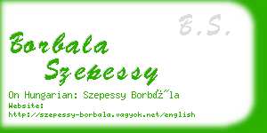 borbala szepessy business card